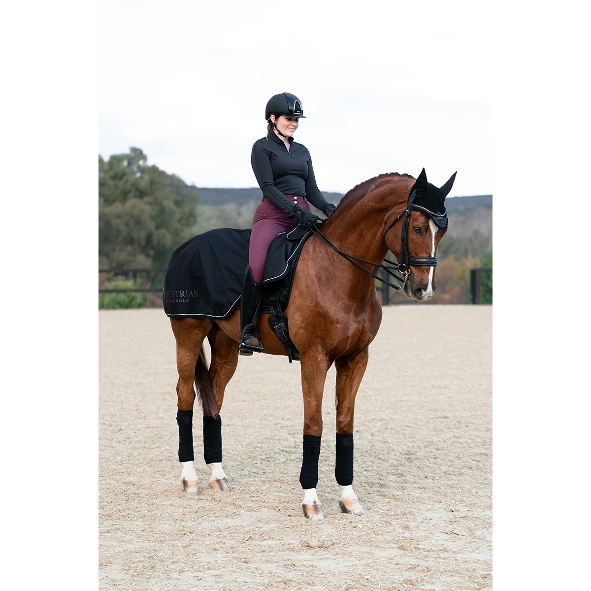 Bandages Equestrian Stockholm Total Eclipse Zwart 4 Bandages Equestrian Stockholm Total Eclipse Zwart - Afbeelding 4