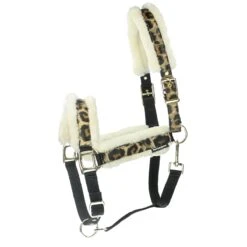 Halster Horsegear Leopard Black-beige