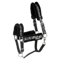 Halster Horsegear Leopard Grijs-zwart