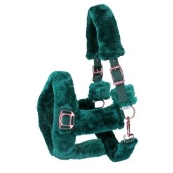 Halster Horsegear Suave Rosegold Donkergroen