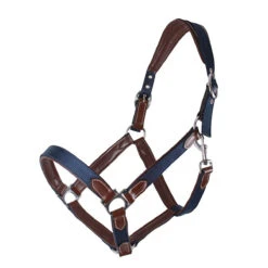Halster QHP Combi Donkerbruin-blauw