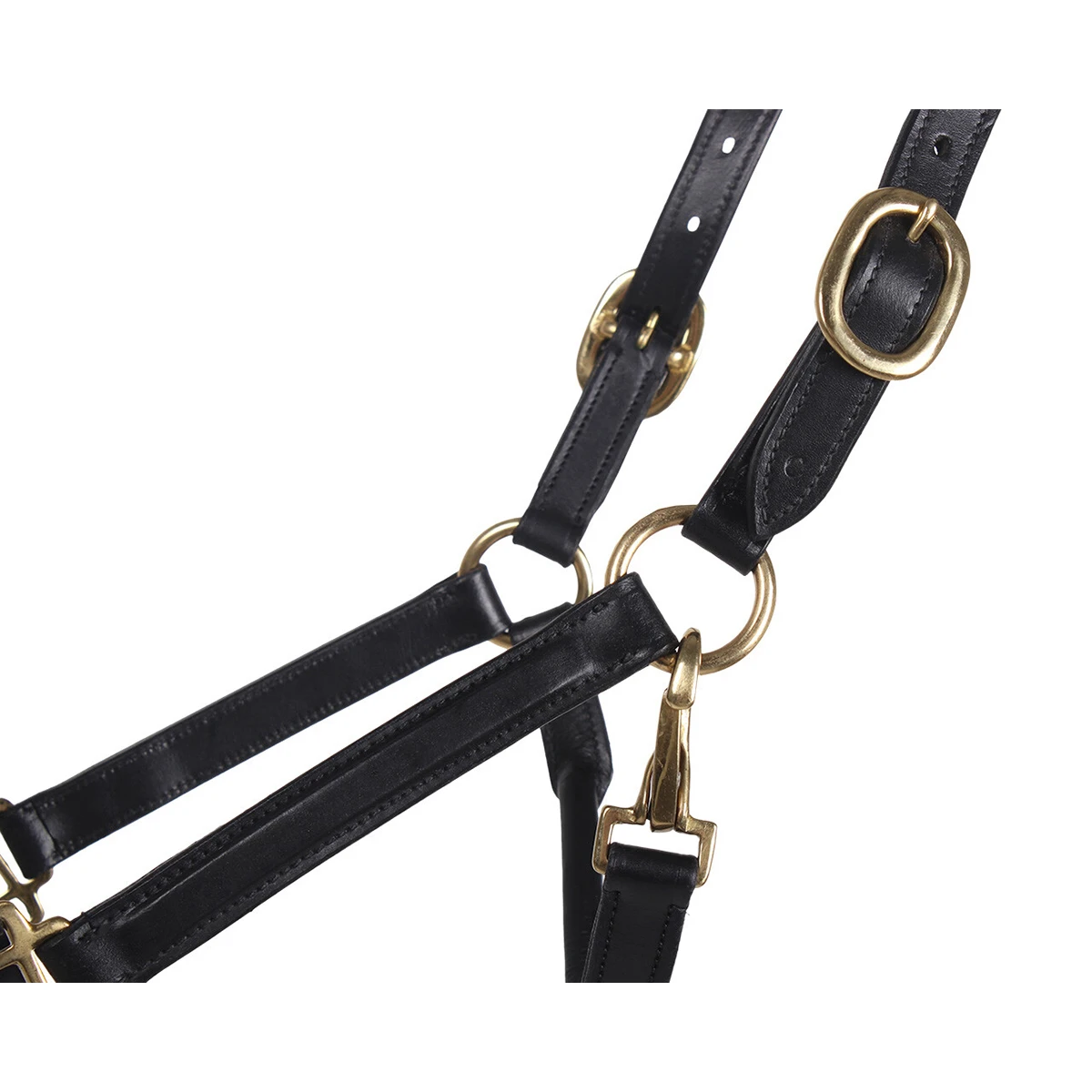 Halster QHP Leer Zwart 2 Halster QHP Leer Zwart - Afbeelding 2