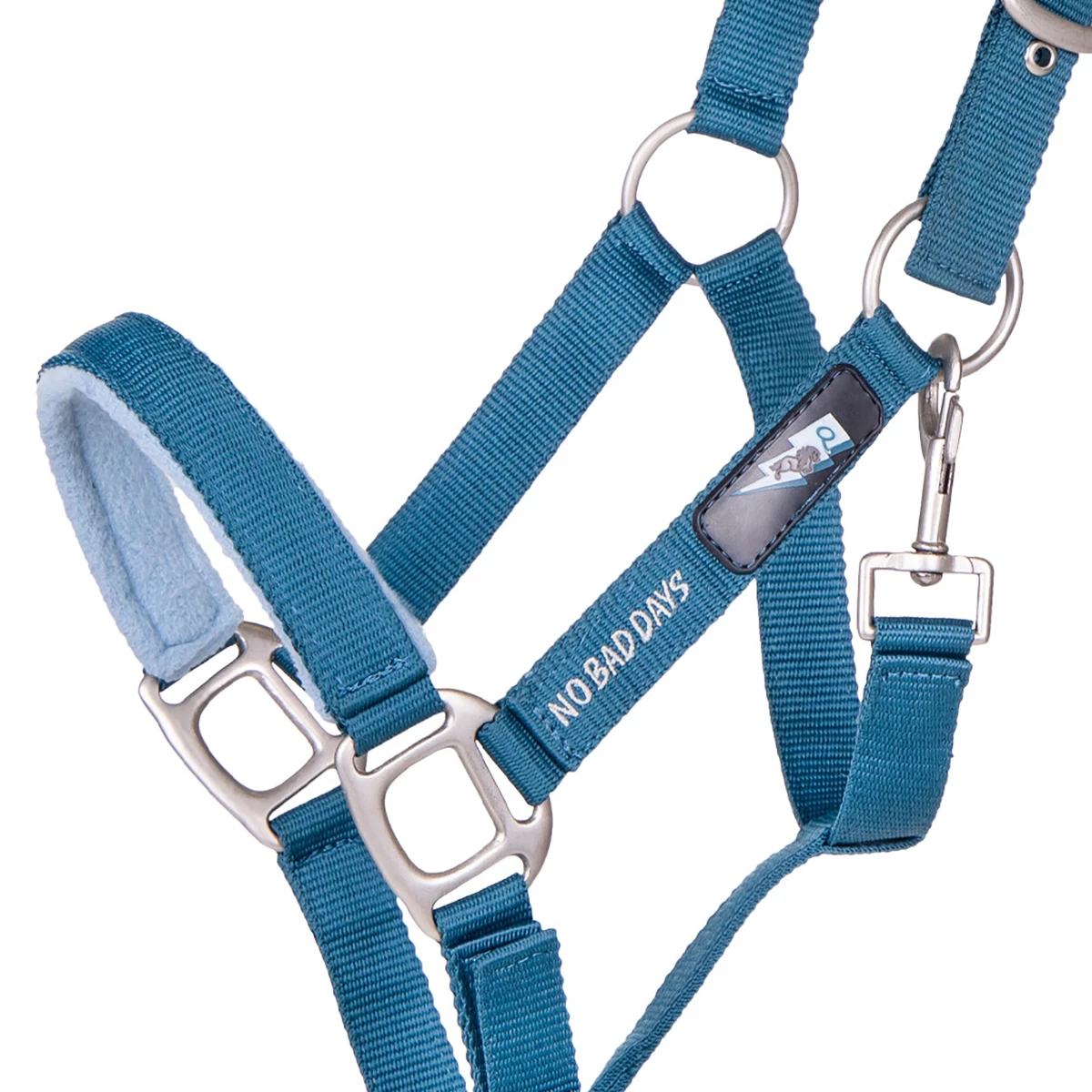 Halsterset QHP Thunderbolt Blauw 2 Halsterset QHP Thunderbolt Blauw - Afbeelding 2